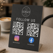 Sociale Media QR Code Tafel Display