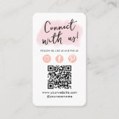 Sociale media QR-code verbinden met ons moderne ro Visitekaartje (Voorkant)