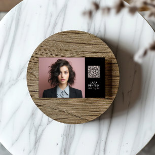 Sociale media QR-code visitekaartje voor haarstyli