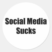 Sociale media ronde sticker (Voorkant)