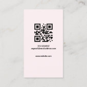 Sociale media, roze Instagram foto Visitekaartje (Achterkant)