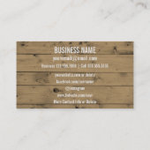 Sociale media | Rustic Wood Daisy Wedding Planner Visitekaartje (Achterkant)