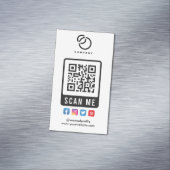 Sociale media Scannen me QR Code Moderne Eenvoudig Magnetisch Visitekaartje (Voorbeeld)