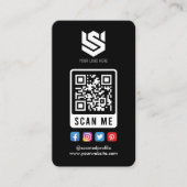 Sociale media scannen me QR-code Moderne Eenvoudig Visitekaartje (Voorkant)