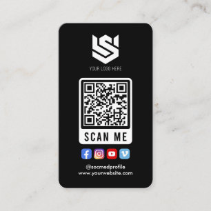 Sociale media scannen me QR-code Moderne Eenvoudig Visitekaartje