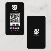 Sociale media scannen me QR-code Moderne Eenvoudig Visitekaartje (Voorkant / Achterkant)