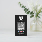 Sociale media scannen me QR-code Moderne Eenvoudig Visitekaartje (Staand voorkant)