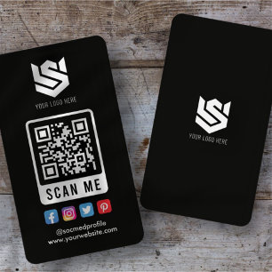 Sociale media scannen me QR-code Moderne Eenvoudig Visitekaartje