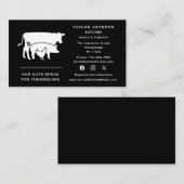 Sociale Media Slager Vlees Markt Koe Varken Kip Visitekaartje (Voorkant / Achterkant)