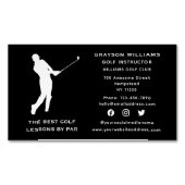 Sociale media Sport Coach Male Golf Pro Instructor Magnetisch Visitekaartje (Voorkant)