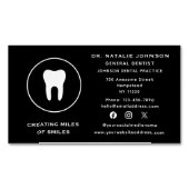 Sociale media tandarts tandheelkundige kliniek tan magnetisch visitekaartje (Voorkant)