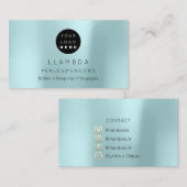 Sociale media TwitterYouTubeInstagraFaceFB Aqua Visitekaartje (Voorkant / Achterkant)