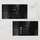 Sociale media TwitterYouTubeInstagraFaceFB Black Visitekaartje (Voorkant / Achterkant)