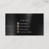 Sociale media TwitterYouTubeInstagraFaceFB Black Visitekaartje (Achterkant)
