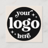 Sociale media verbinden met ons Custom Professiona Vierkante Visitekaartje (Voorkant)