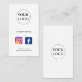 Sociale media verbinden met ons visitekaartje (Voorkant / Achterkant)