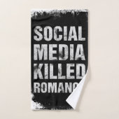 Sociale media vermoordde romantiek bad handdoek (Handdoek)