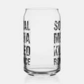 Sociale media vermoordde romantiek blikvorm glas (Links)