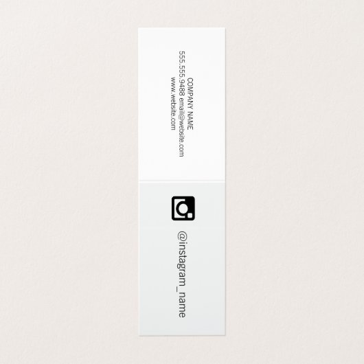 Sociale media visitekaartje (Buitenkant ongevouwen)