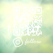 Sociale Media Volg QR Code Zakelijke Deur Raamsticker (Vel 3)