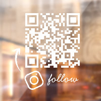 Sociale Media Volg QR-code Zakelijke Deur
