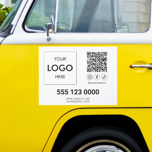 Sociale media voor bedrijfs-Logo QR-code Automagneet