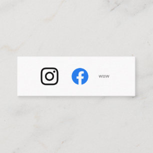 Sociale media & website minimaliseert Simple White Mini Visitekaartje