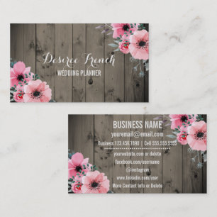 Sociale media   Weddenschap Planner Rustic Barn Wo Visitekaartje