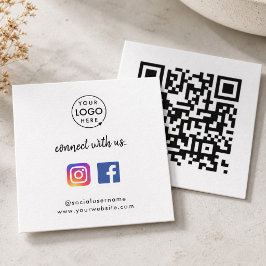 Sociale Media Zakelijke Kaart | Instagram Facebook Vierkante Visitekaartje
