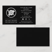 Sociale Media Zwart Wit Sleutel Auto Reparatie Visitekaartje (Voorkant / Achterkant)