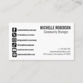 Sociale mediaconcerns visitekaartje (Voorkant)