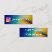 sociale mediakleuren lensflatinstagram mini visitekaartje (Voorkant / Achterkant)