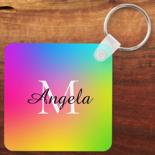 Sociale mediaplein QR-code Aluminium op maat Sleutelhanger (Achterkant)