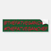 Sociale mediasticker Fat Vegan Chef Bumpersticker (Voorkant)