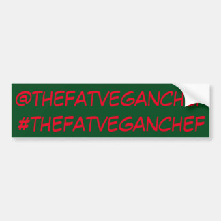 Sociale mediasticker Fat Vegan Chef Bumpersticker