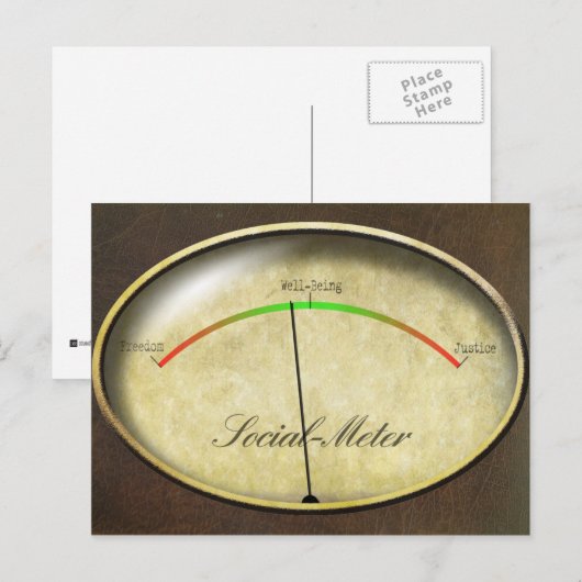 Sociale meter briefkaart (Voorkant / Achterkant)