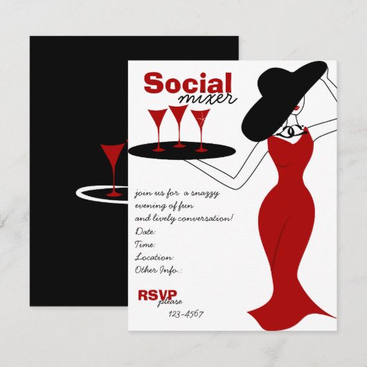 Sociale mixer kaart (Voorkant / Achterkant)