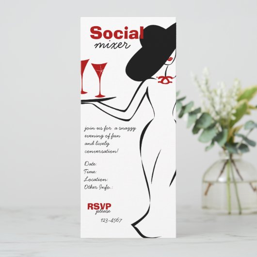Sociale mixer kaart (Staand voorkant)