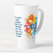 Sociale netwerk pictogrammen latte mok (Rechterhoek)