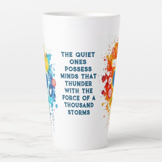 Sociale netwerk pictogrammen latte mok (Voorkant)