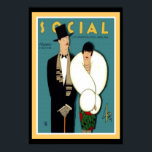 Sociale Poster La Habana Art Deco 13 x 19<br><div class="desc">Het poster van Nice Art Deco, dat in 1927 het onderwerp "Social" bevat, een tijdschrift dat populair is in La Habana, Cuba.</div>