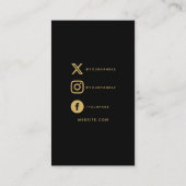 Sociale QR-code goud scannen om te beoordelen Informatiekaartje (Achterkant)