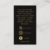 Sociale QR-code gouden bedankkaart Informatiekaartje (Achterkant)