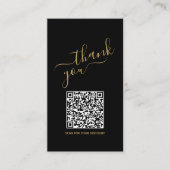 Sociale QR-code gouden bedankkaart Informatiekaartje (Voorkant)