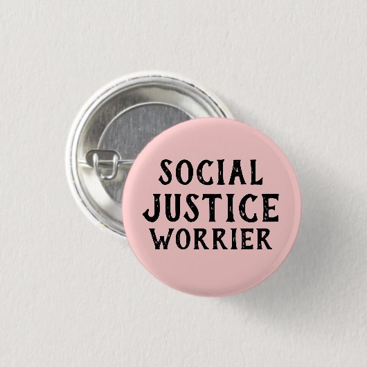 SOCIALE RECHTSARBEIDER RONDE BUTTON 3,2 CM (Voorkant /achterkant)