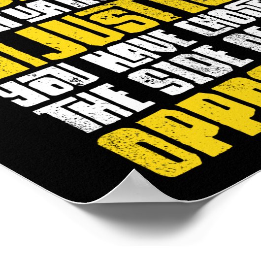 Sociale rechtvaardigheid als u neutraal bent in si poster (Hoek)