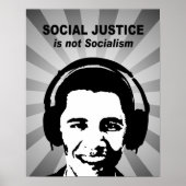 Sociale rechtvaardigheid is geen socialisme poster (Voorkant)