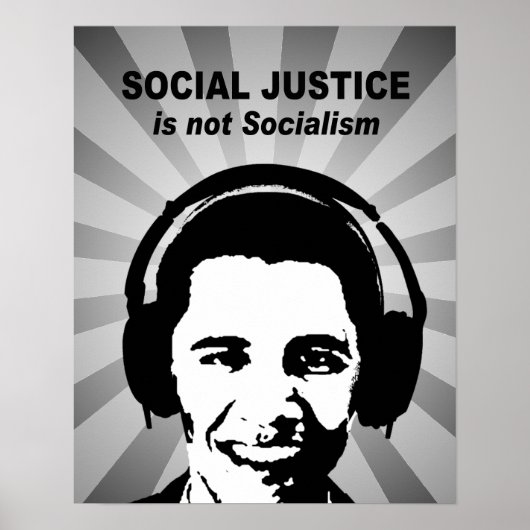 Sociale rechtvaardigheid is geen socialisme poster (Voorkant)