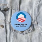 Sociale rechtvaardigheid is geen socialisme ronde button 4,0 cm (In situ)