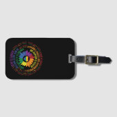 Sociale rechtvaardigheid Rainbow Colors Word Art Bagagelabel (Voorkant (horizontaal))